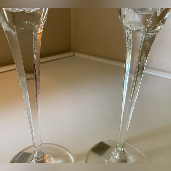 Mikasa hand blown crystal wine/champagne flutes/glasses “Olympus” from Slovenia - Picture 8 of 10